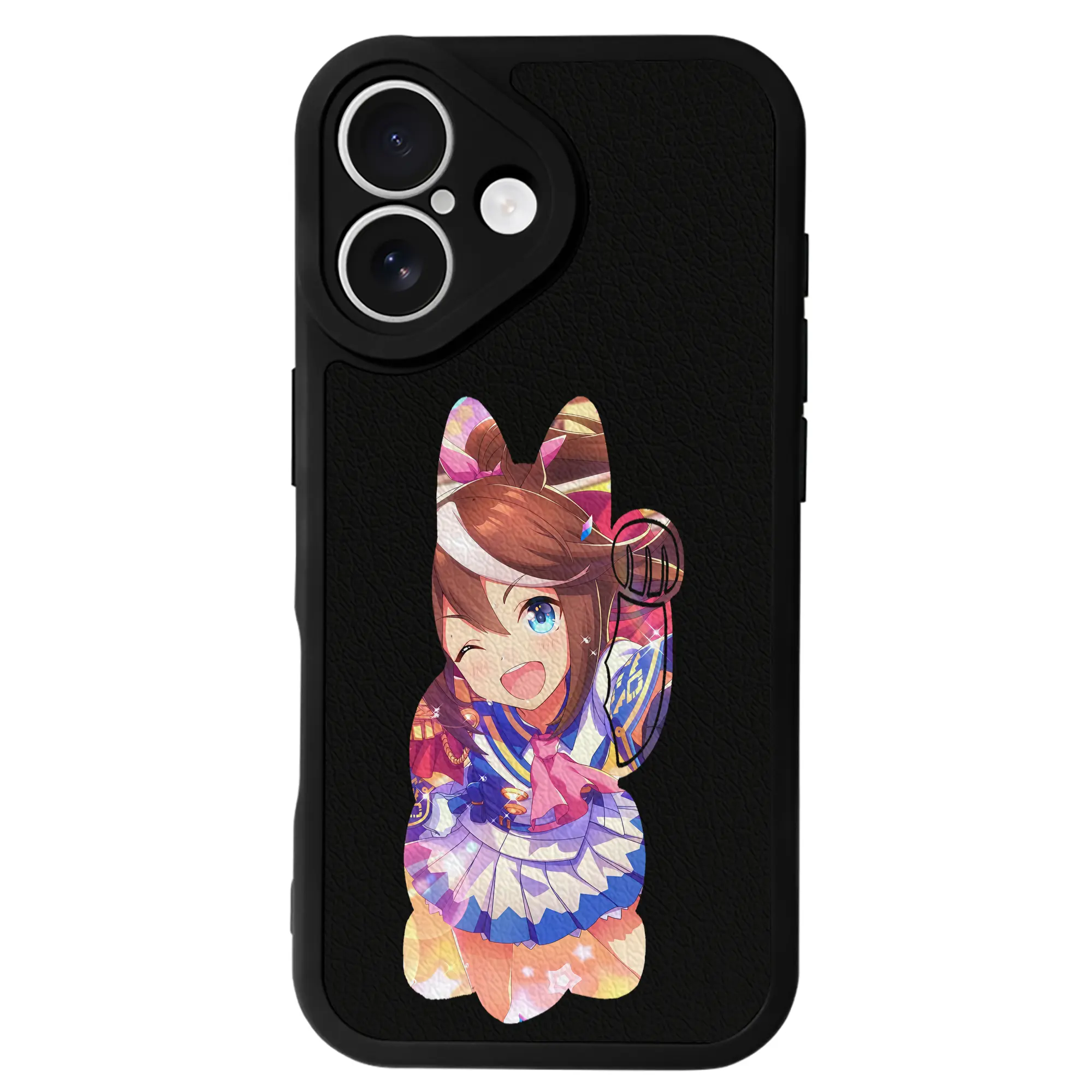 ウマ娘 プリティーダービー グッズ トウカイテイオー - IPhone 16シリーズ対応 ・ シリコンスマホケース ・ レザー調 ・ 高精度フィット ・ 耐衝撃 ・ ワイヤレス充電対応 ・ 精密カット